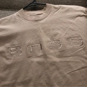 Vintage Boss by IG Design Embroidered Short Sleeve Shirt XL
